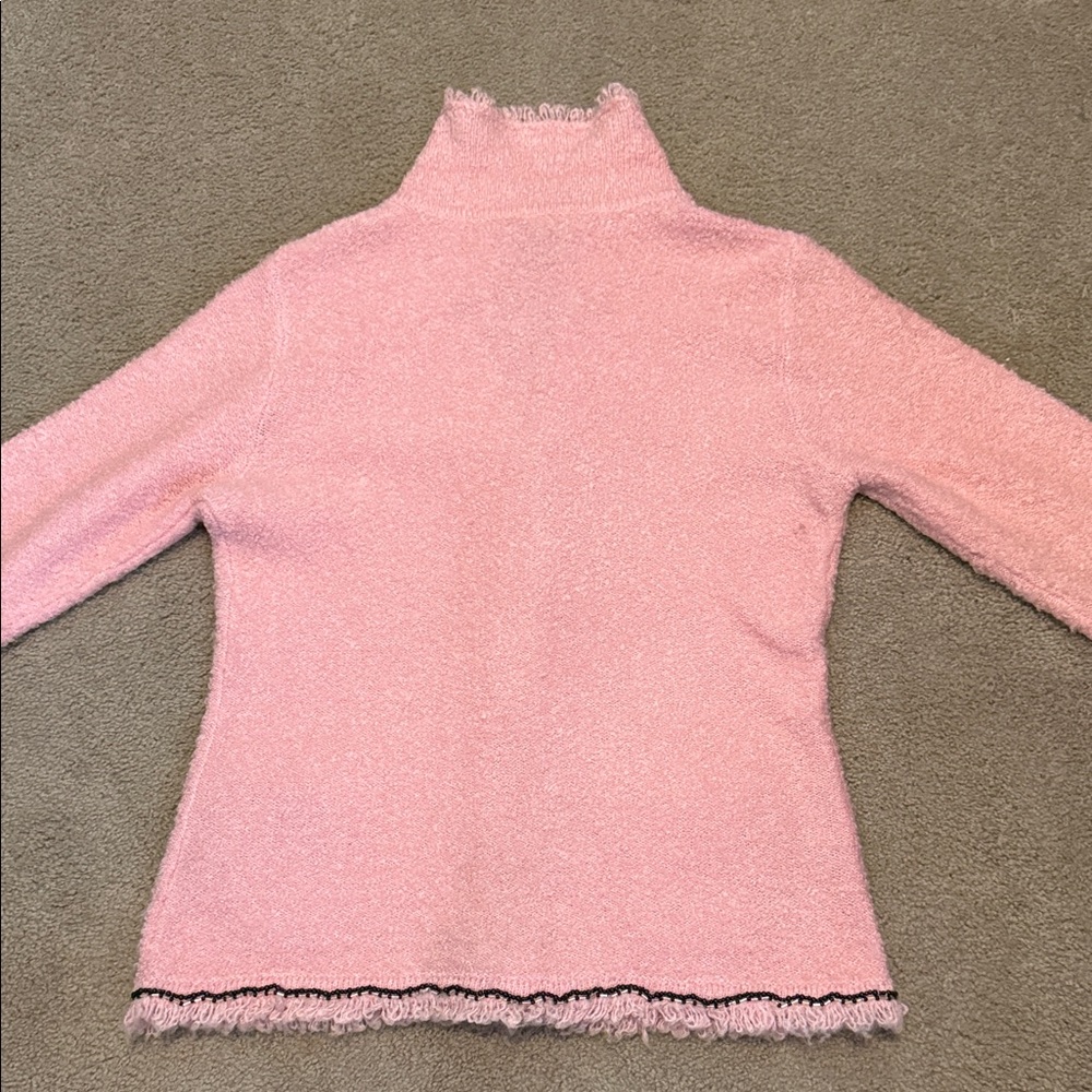 Berek Coquette Pink Knit 90’s Vintage Sweater Jacket with Bows - Picture 7 of 16